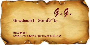 Gradwohl Geréb névjegykártya